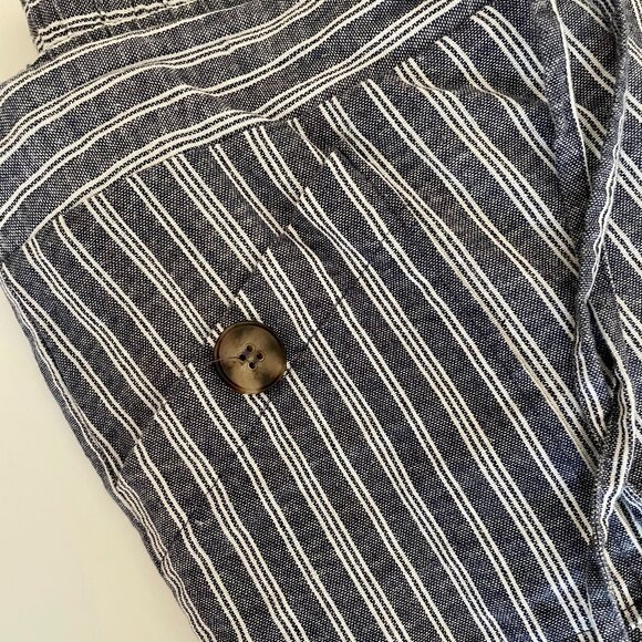 Striped drawstring capri pants - Picture 6 of 8